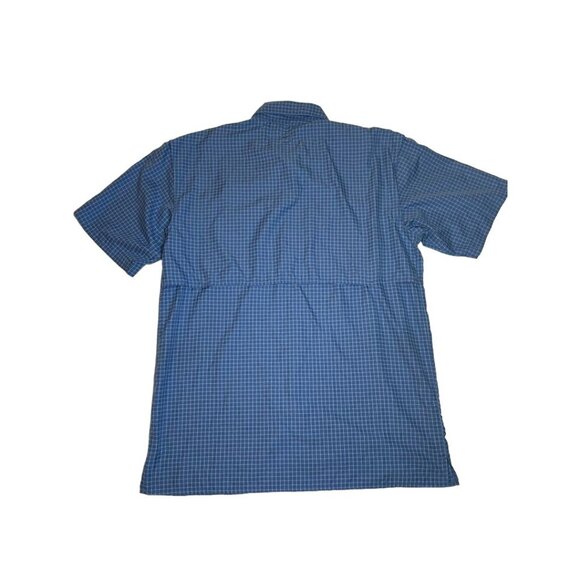 Magellan Outdoors Men's Relaxed Fit Fish Gear Shirt S Blue Plaid - Picture 2 of 7